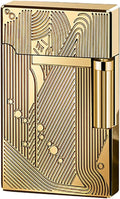 JIANCHEN Classic Metal EngravingButane Lighter, Refillable Soft Flame Flip-Top Lighter with Side Slide Ignition, Pocket Lighter for Daily Use or Gifting,Gold c
